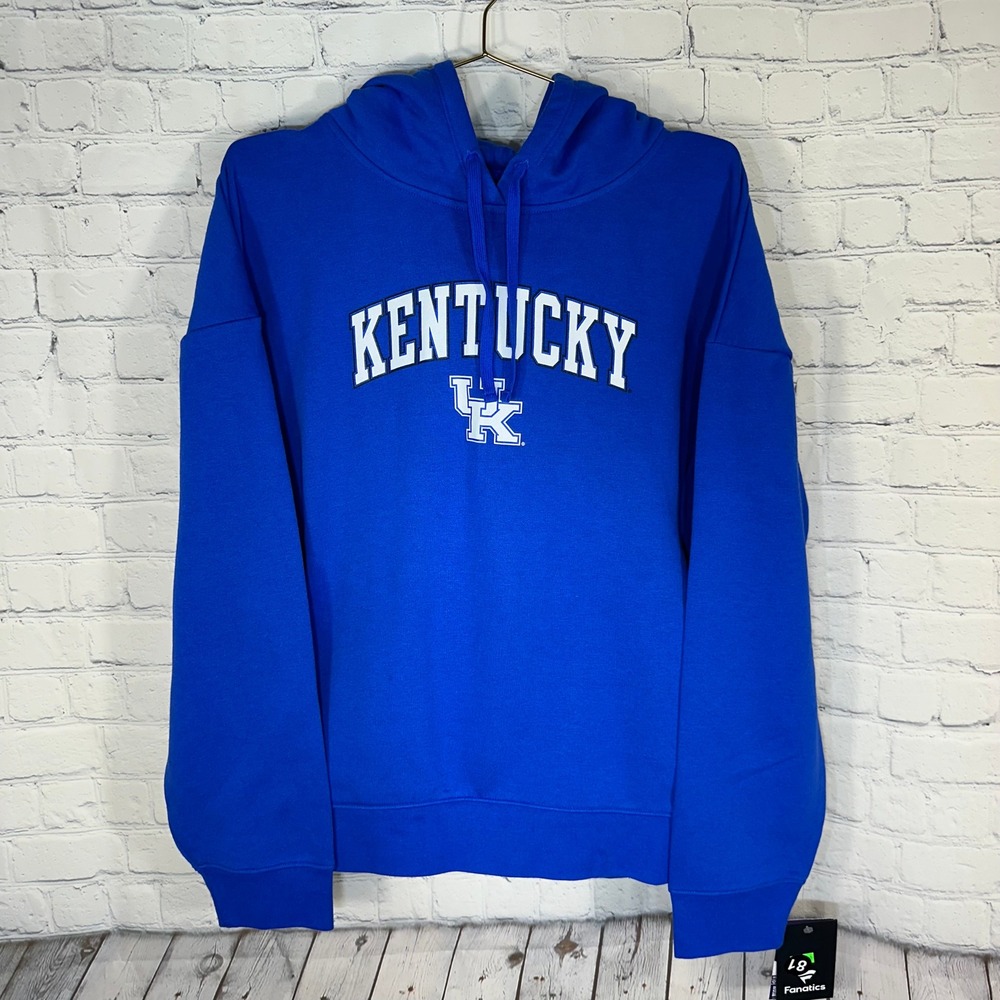 Fanatics Kentucky Wildcats Hoodie Mens XL Blue Pullover UK Logo Fleece NWT